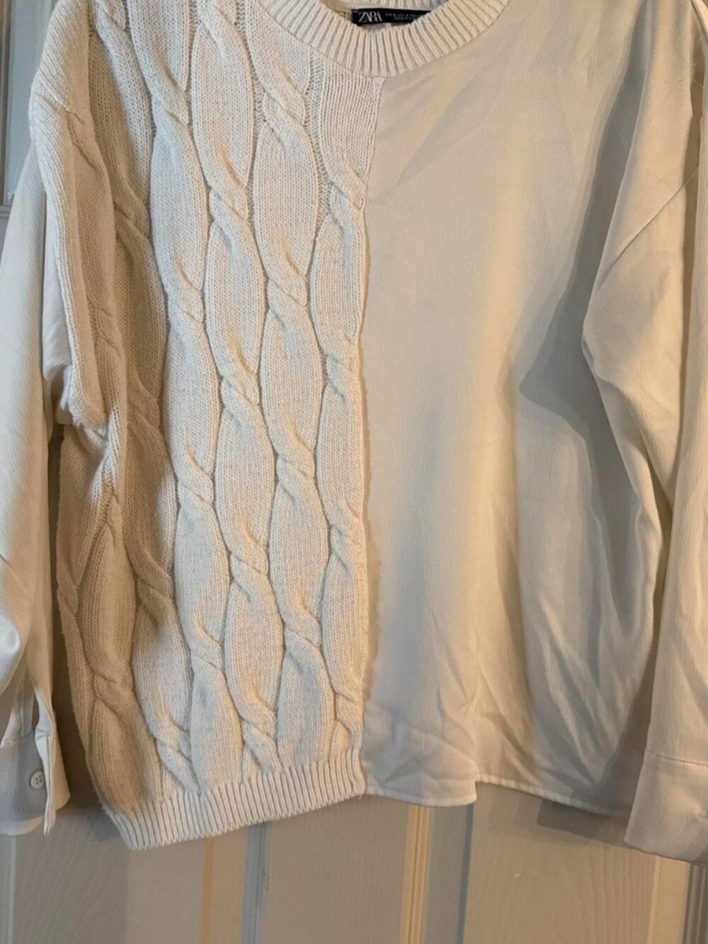 Zara split-hem knit sweater